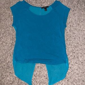 Teal Open Back Top